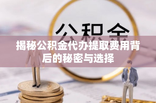 广河揭秘公积金代办提取费用背后的秘密与选择