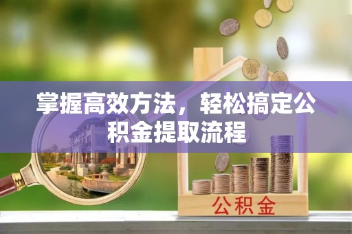 广河掌握高效方法，轻松搞定公积金提取流程