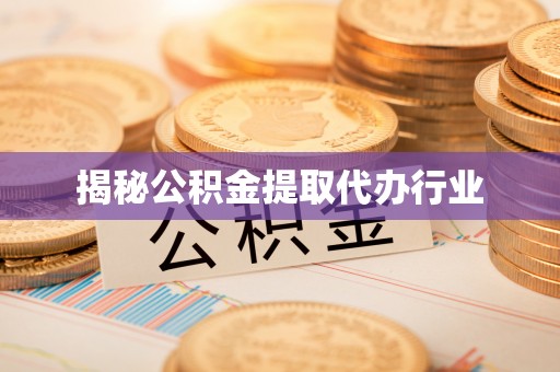 广河揭秘公积金提取代办行业